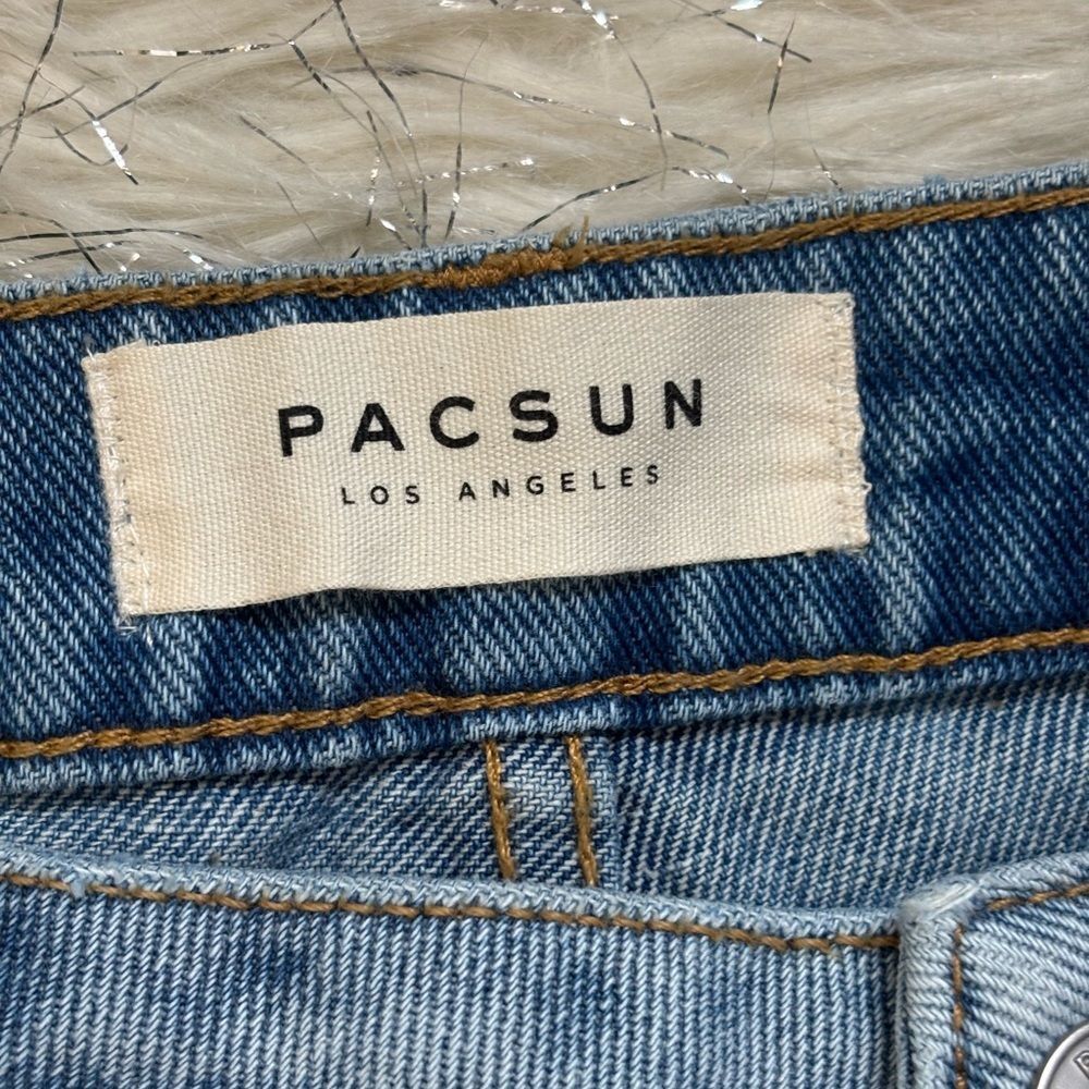 PacSun Two Panel Contrast Blue MOM Jeans Size 26 - Picture 5 of 16